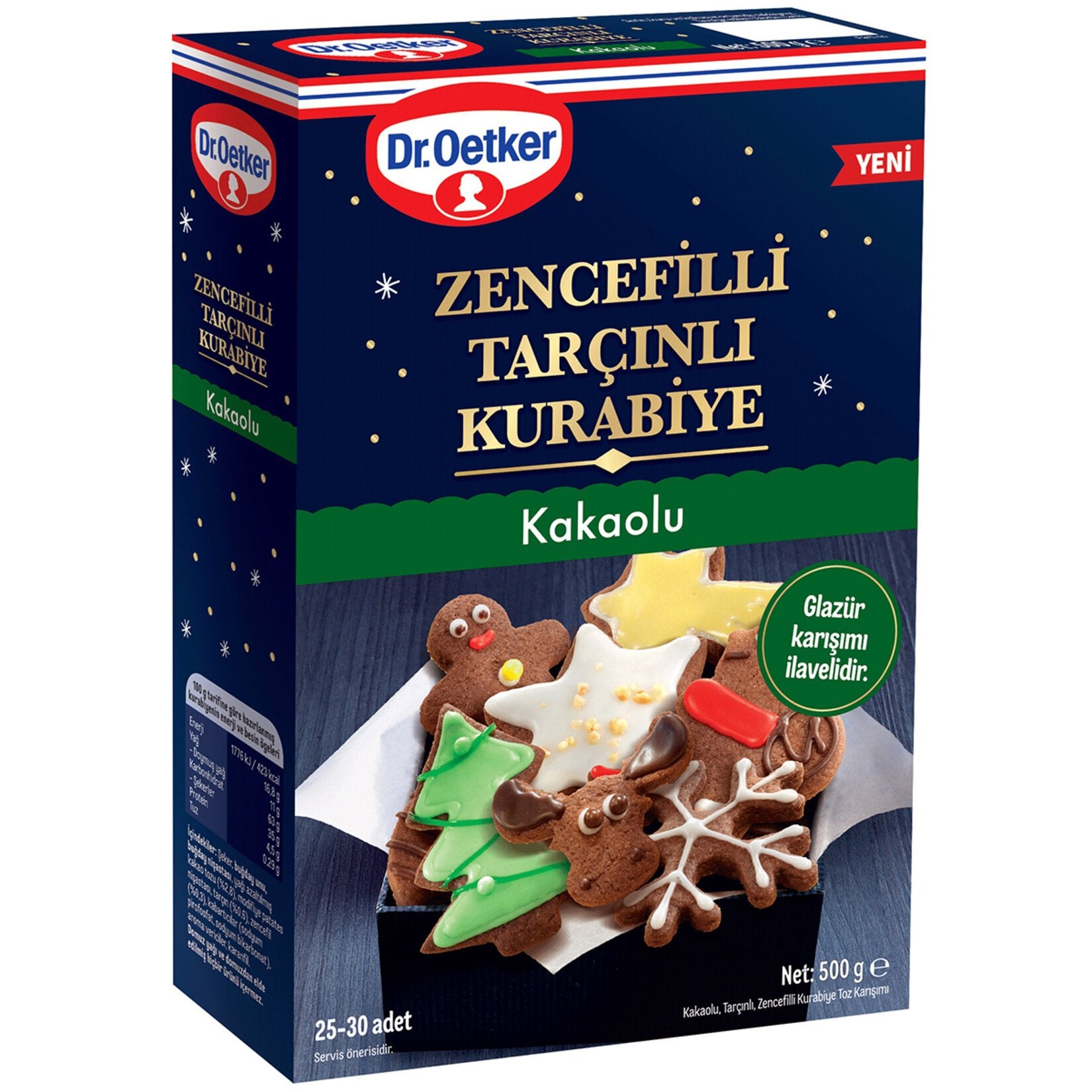 Dr. Oetker Ginger Cinnamon Cookies with Cocoa 500g - Dr. Oetker Zencefilli Tarçınlı Kurabiye Karışımı