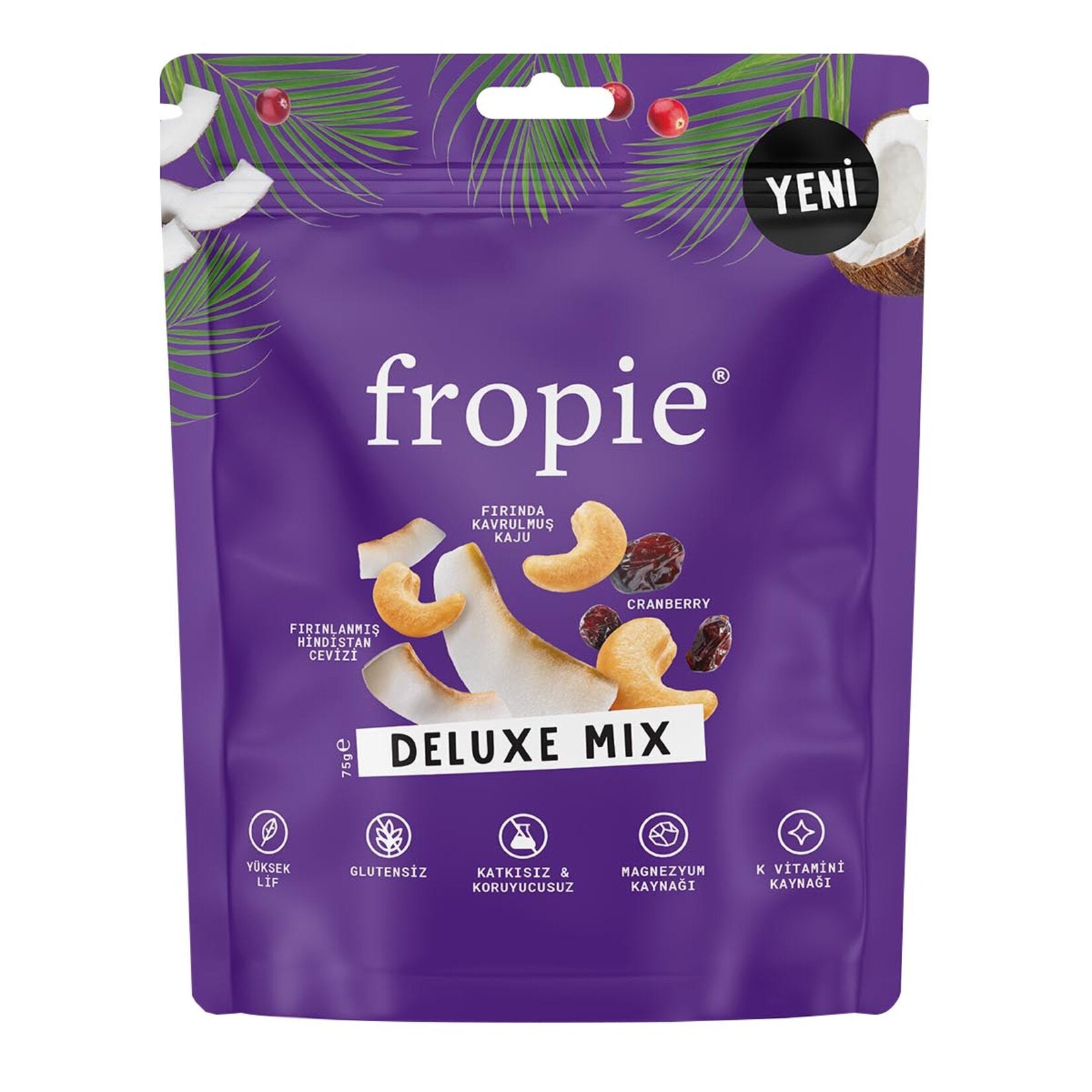 Fropie Deluxe Mix Nuts 75g Cranberry - Cashew - Coconut
