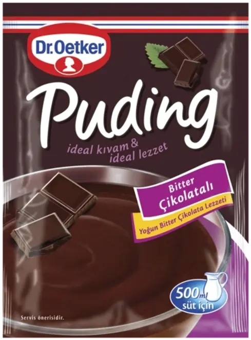 Dr. Oetker Bitter Chocolate Pudding – 111g - Dr. Oetker Bitter Çikolatalı Pudding