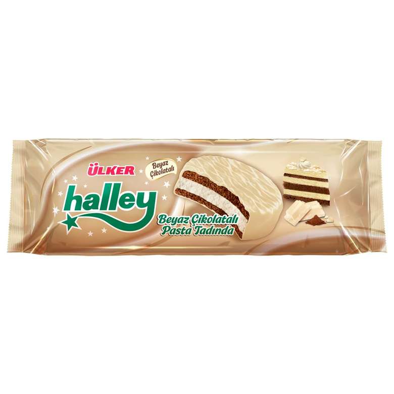 Ulker Halley - White Chocolate Coated Marshmallow Biscuit 8 Pieces 240G