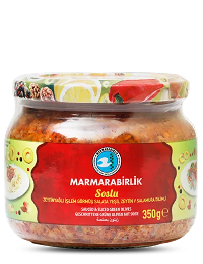 Marmarabirlik Sauced & Sliced Green Olives 350g