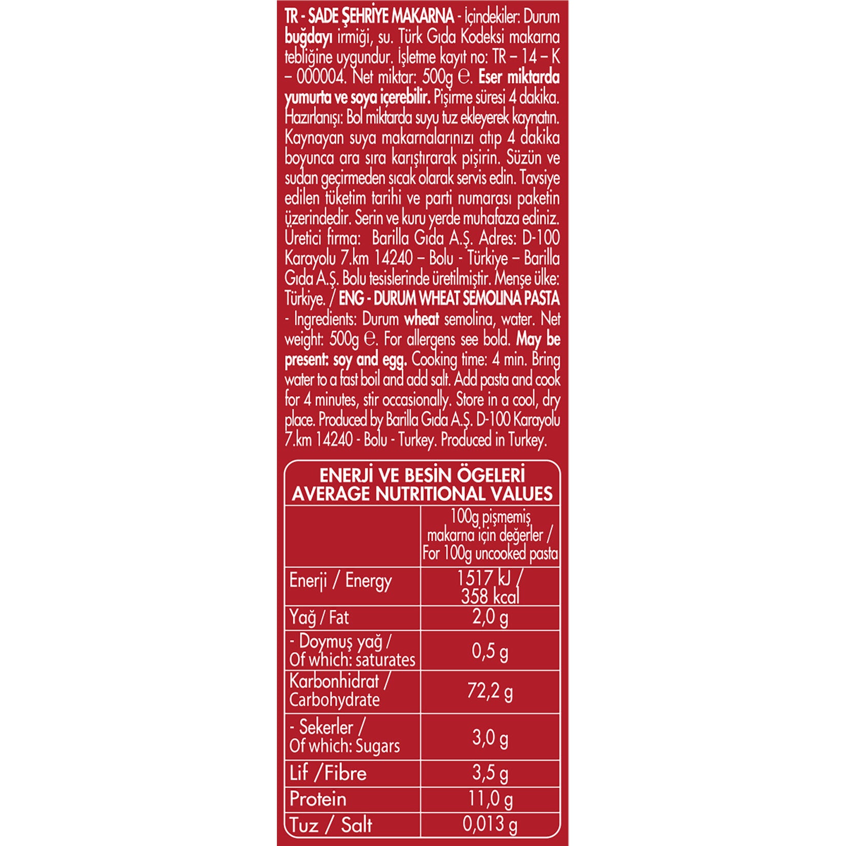 Filiz Vermicelli - 500g (Tel Şehriye)