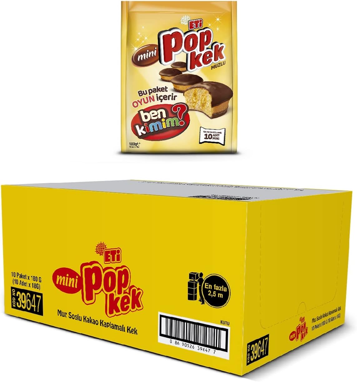 Eti Popkek Banana Mini Bag 180g