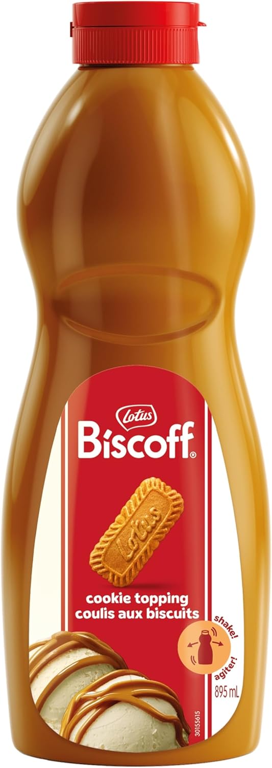 Lotus Biscoff - Cookie Topping Sauce, Squeezable Bottle of 895 ml