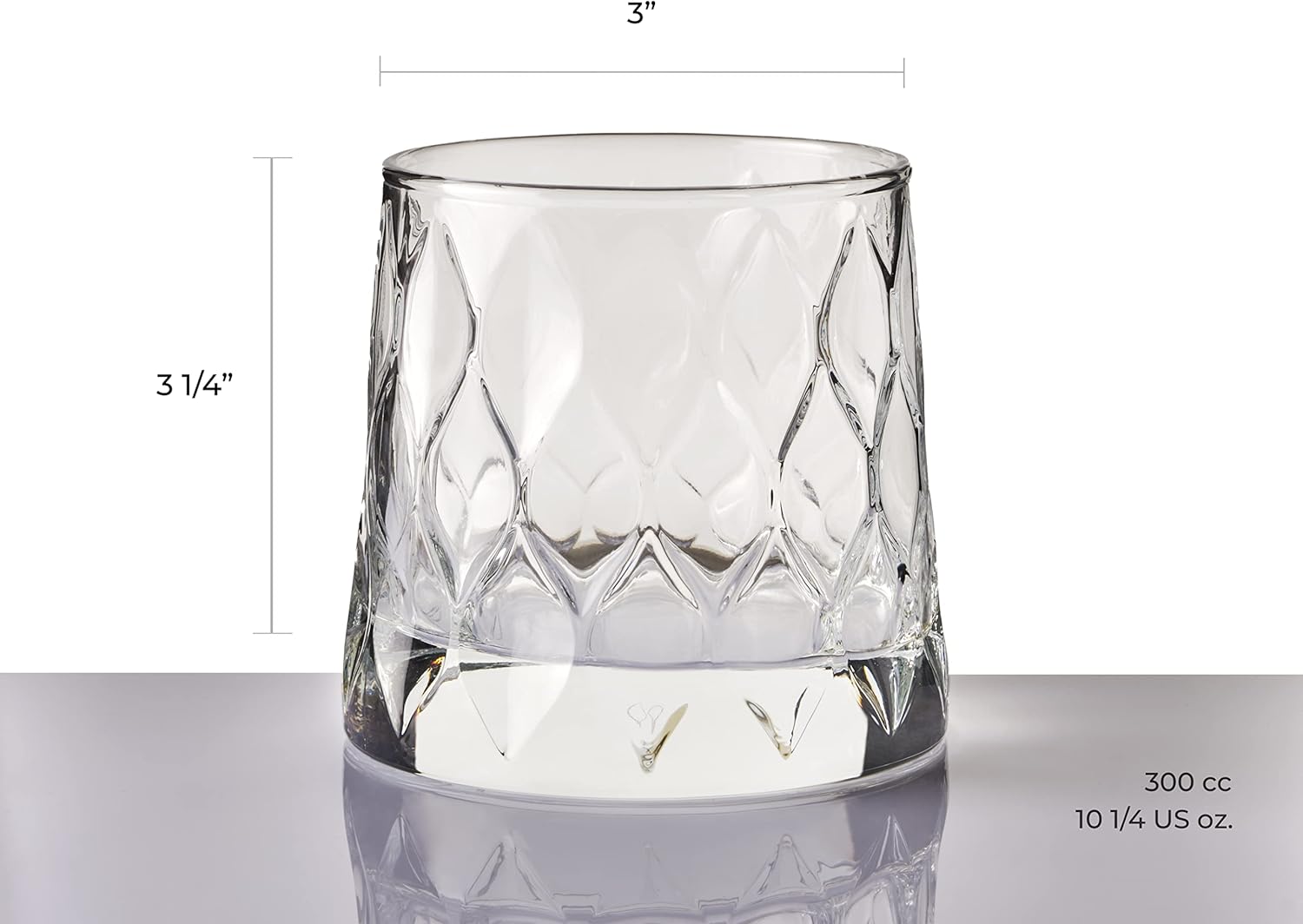 Pasabahce Leafy Whiskey & Cocktail Glasses Set of 4 - 300cc