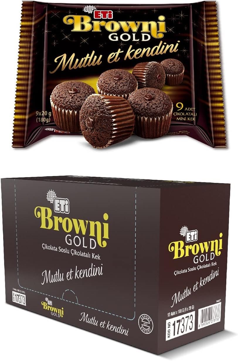 Eti Browni Gold Mini Chocolate Cakes - Eti Browni Gold Çikolatalı Mini Kek