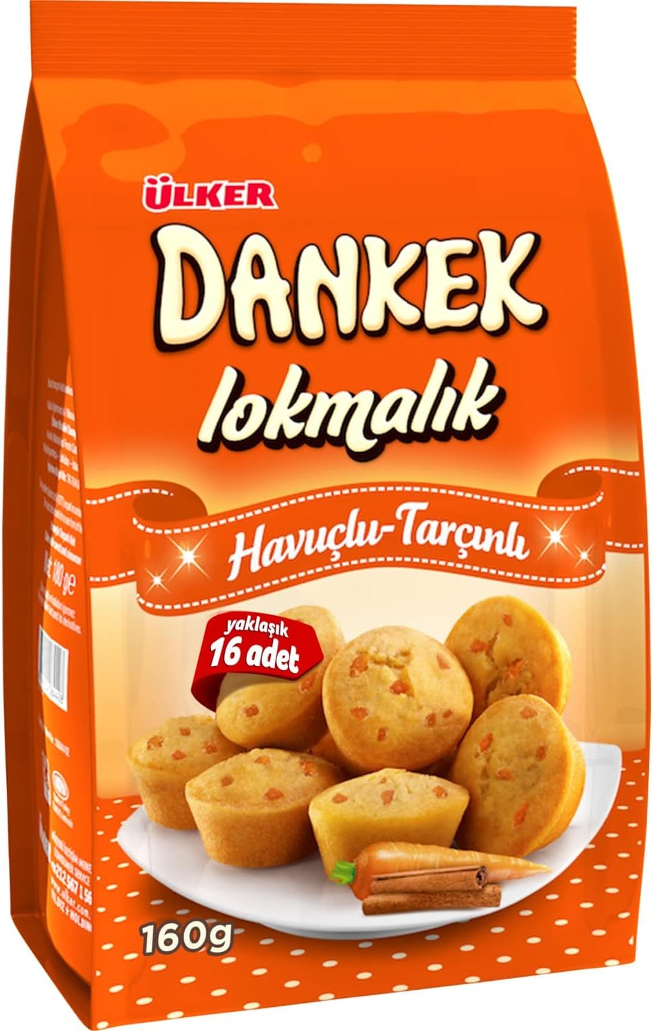 Ülker Dankek Lokmalık Mini Cakes w/Carrot&Cinnamon 160g