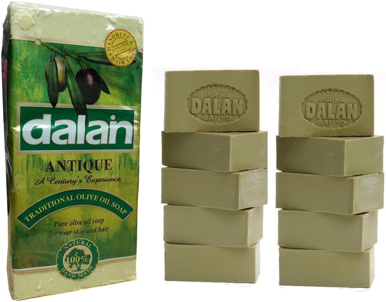 Dalan Antique Traditional Natural Olive Soap 900g - Dalan Geleneksel Zeytinyağlı Sabun