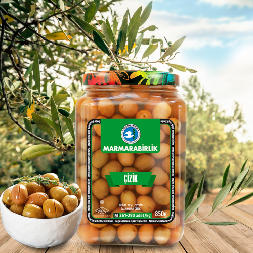 Marmarabirlik Natural Scratched Green Olives
