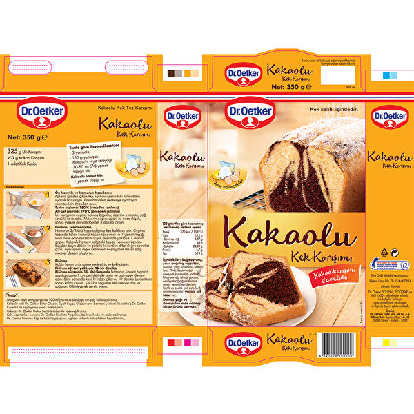 Dr. Oetker Cocoa Cake Mix 350g - Dr. Oetker Kakaolu Kek Karışımı