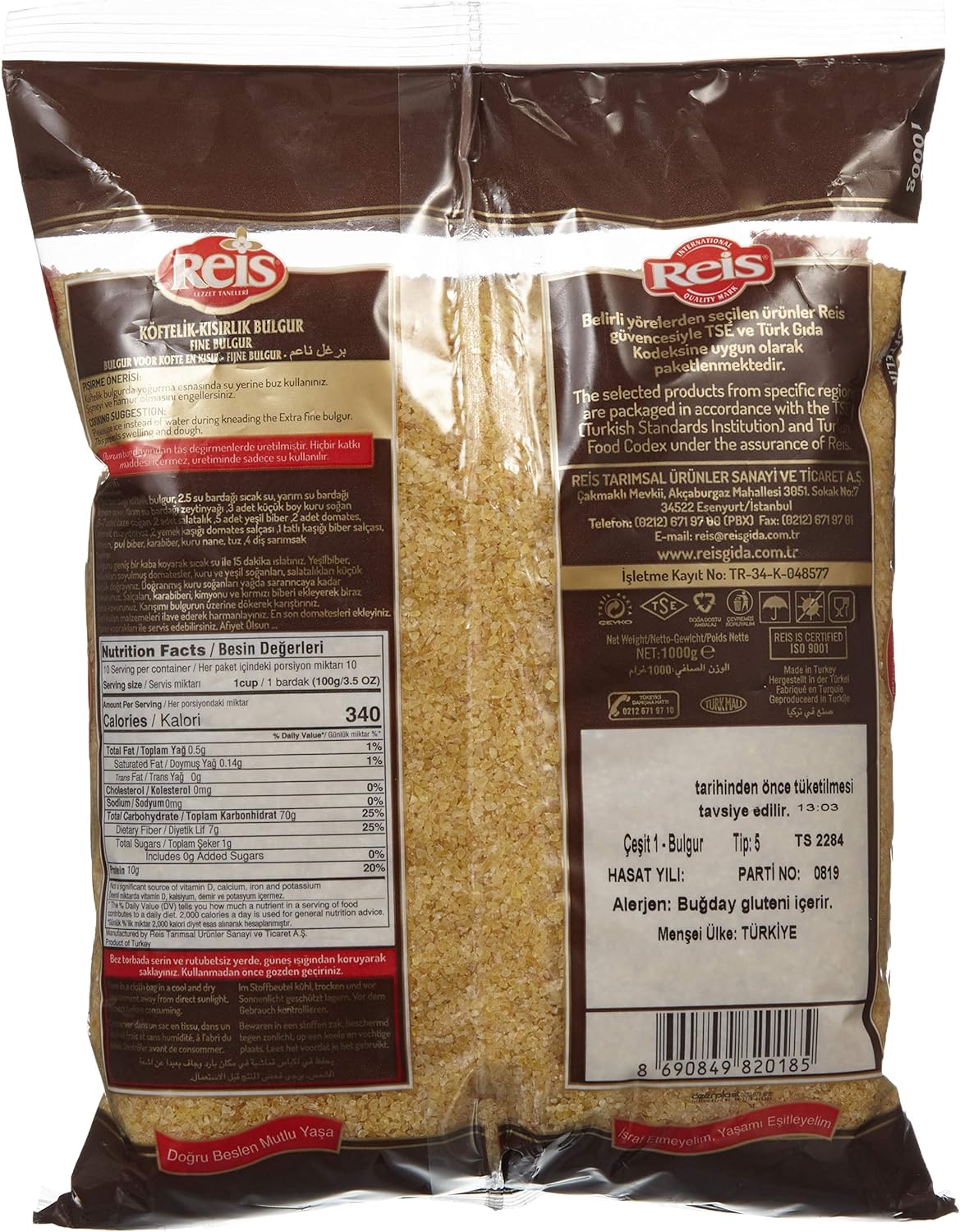 Reis Fine Bulgur 1000g