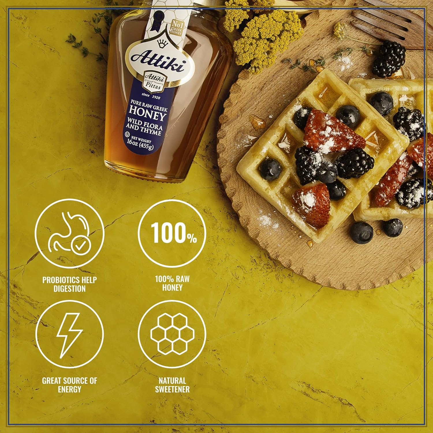 Attiki Greek Raw Honey 500g