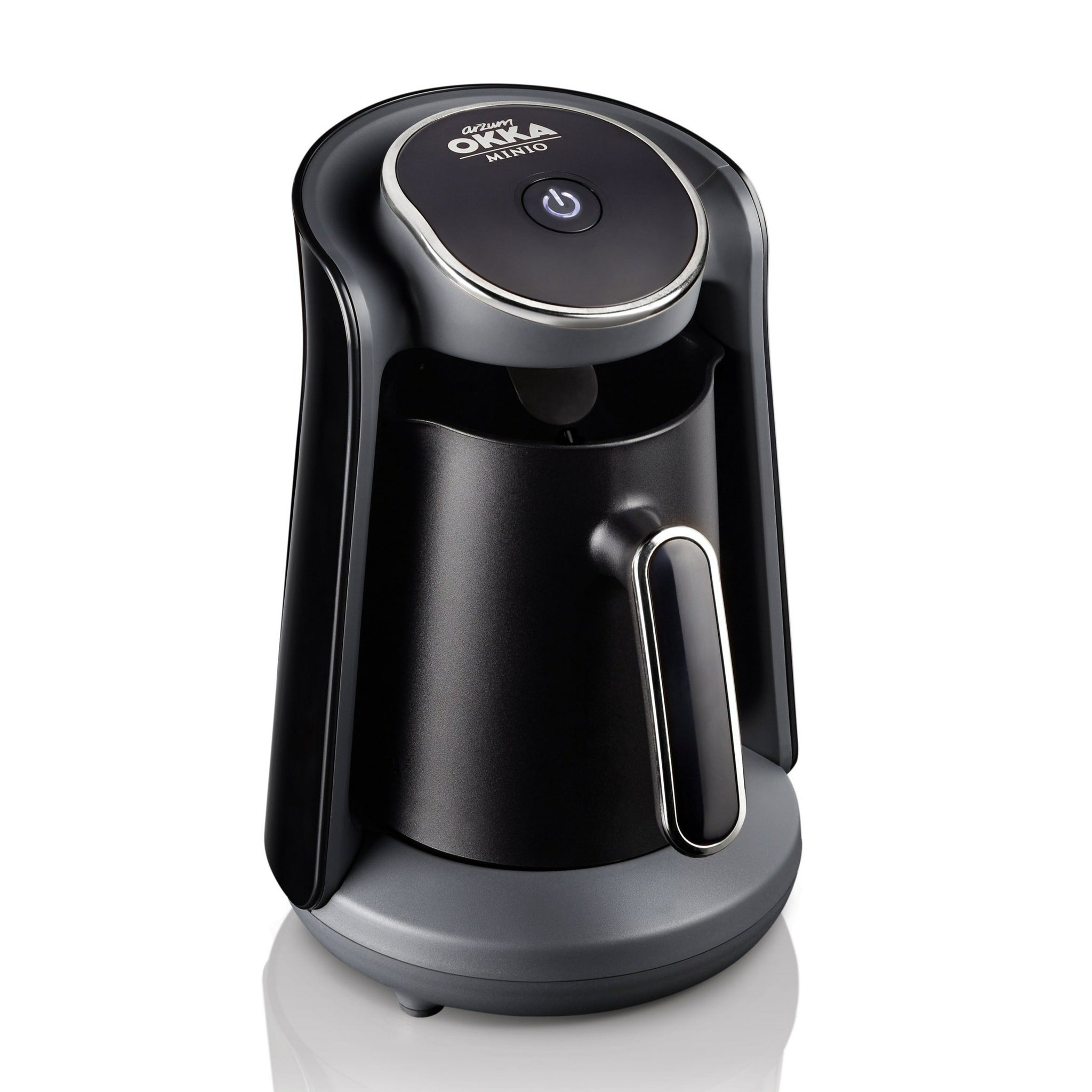 Arzum Okka Minio Automatic Turkish Coffee Maker, Black/Silver - Okka Minio Türk Kahvesi Makinesi