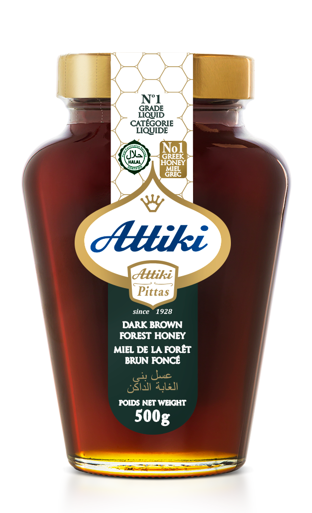 Attiki Dark Brown Forest Honey 500g