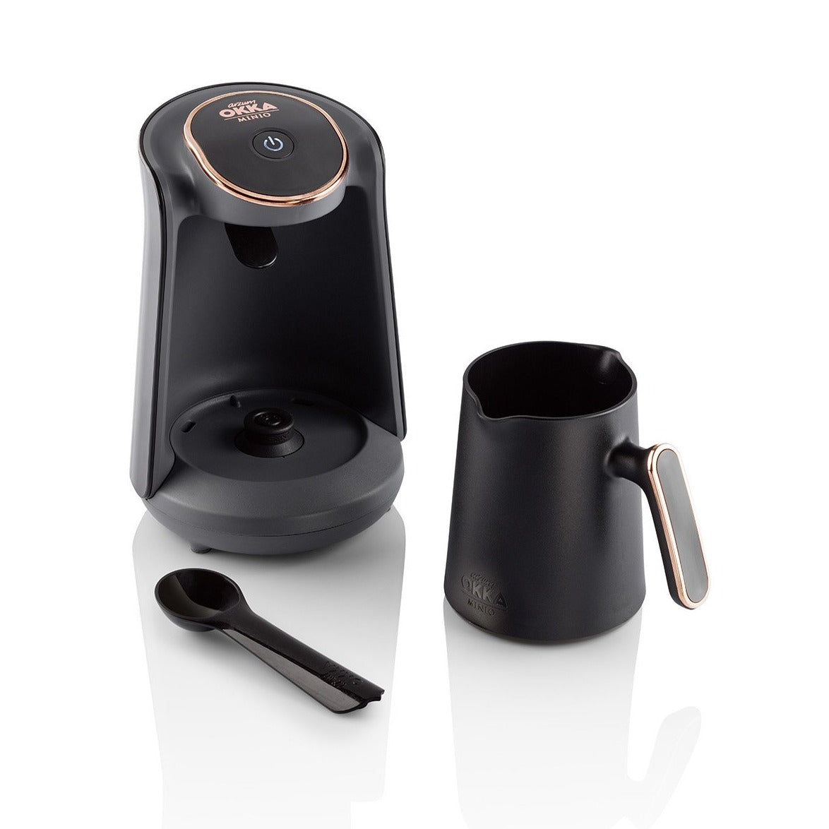 Arzum Okka Minio Automatic Turkish Coffee Maker, Black/Silver - Okka Minio Türk Kahvesi Makinesi