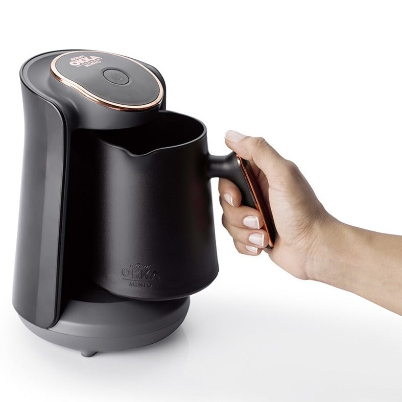 Arzum Okka Minio Automatic Turkish Coffee Maker, Black/Silver - Okka Minio Türk Kahvesi Makinesi