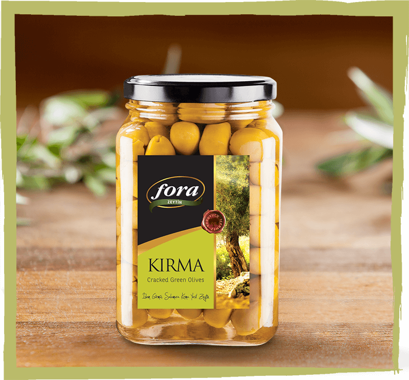 Fora Cracked Green Olives - 1600g(Net. 900g)