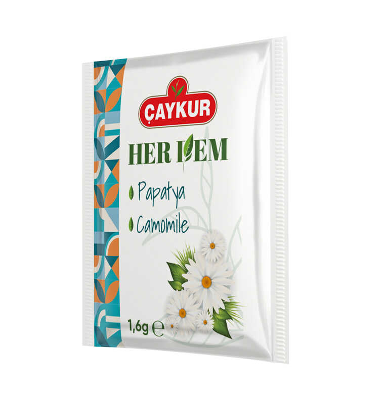 Çaykur Her Dem Chamomile Tea Mixed Herbal Tea - 160g (100 Count) - Çaykur Papatya Çayı