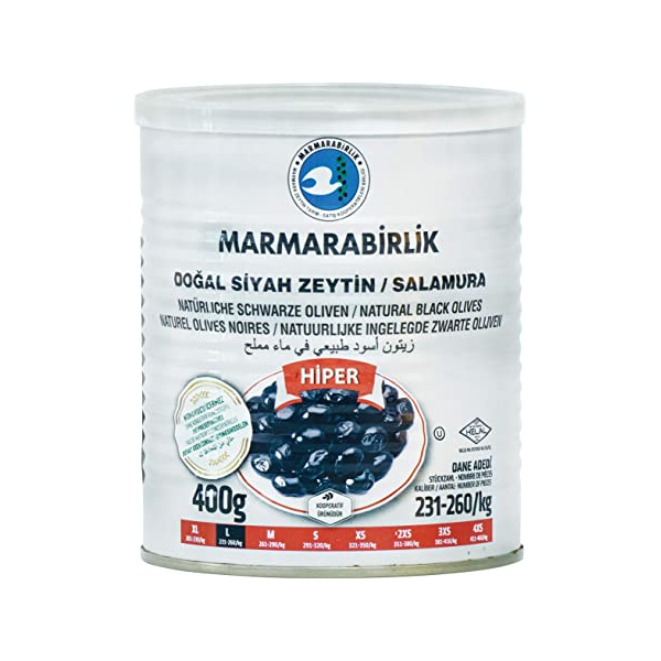 Marmarabirlik 400g HIPER (L) Black Olives in Tin