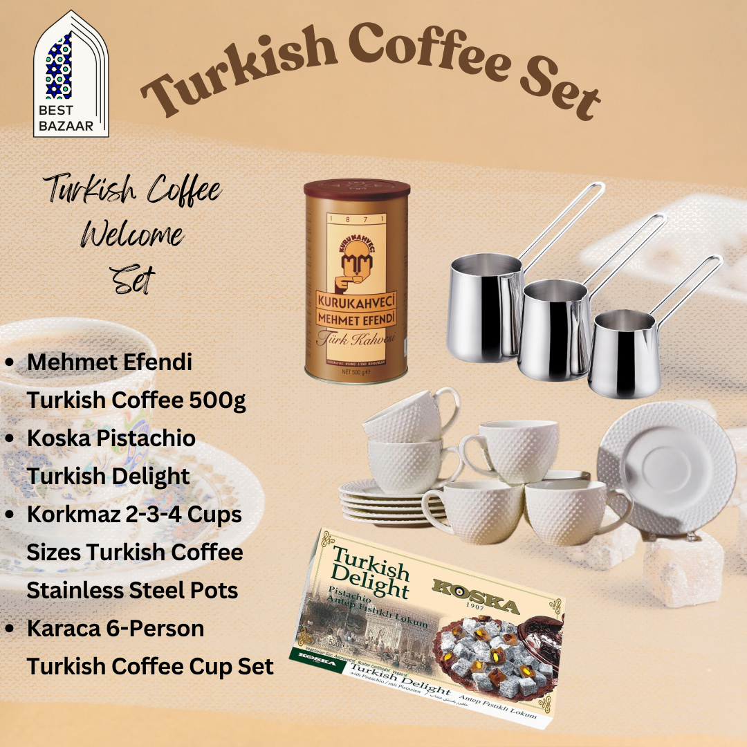 Turkish Coffee Welcomer Set - Gift for Coffee Lovers (Türk Kahvesi Başlangıç Seti)
