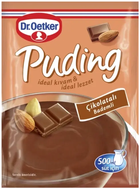 Dr. Oetker Chocolate & Almond Pudding – 104g - Dr. Oetker Çikolatalı Bademli Pudding