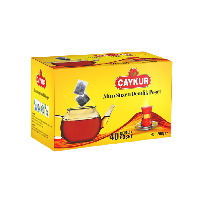 Çaykur Teapot Black Tea Bags 40 Pieces - 200g - Çaykur Altın Süzen Poşet Çay