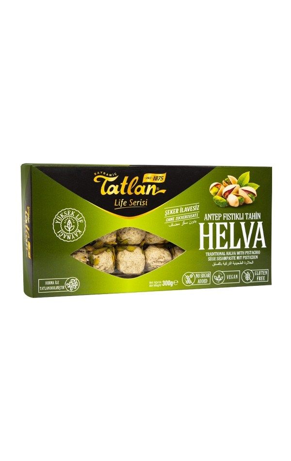 Tatlan No Sugar Added Pistachio Halva 300g - Tatlan Seker Ilavesiz Antep Fistikli Helva
