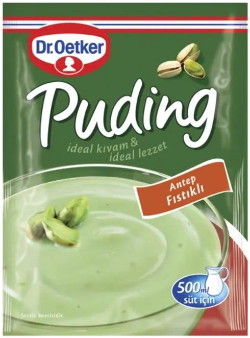 Dr. Oetker Pistachio Pudding Mix – 91g - Dr. Oetker Antep Fıstıklı Pudding