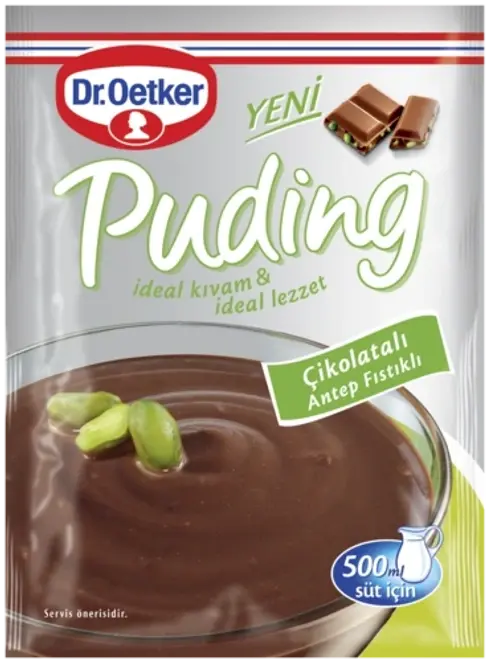 Dr. Oetker Pistachio & Chocolate Pudding Mix – 100g - Dr. Oetker Antep Fıstıklı Çikolatalı Pudding