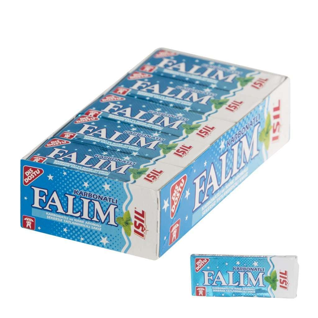 FALIM Sugarless Carbonate & Mint Grass Flavouovered Plain Gum with (5x20)