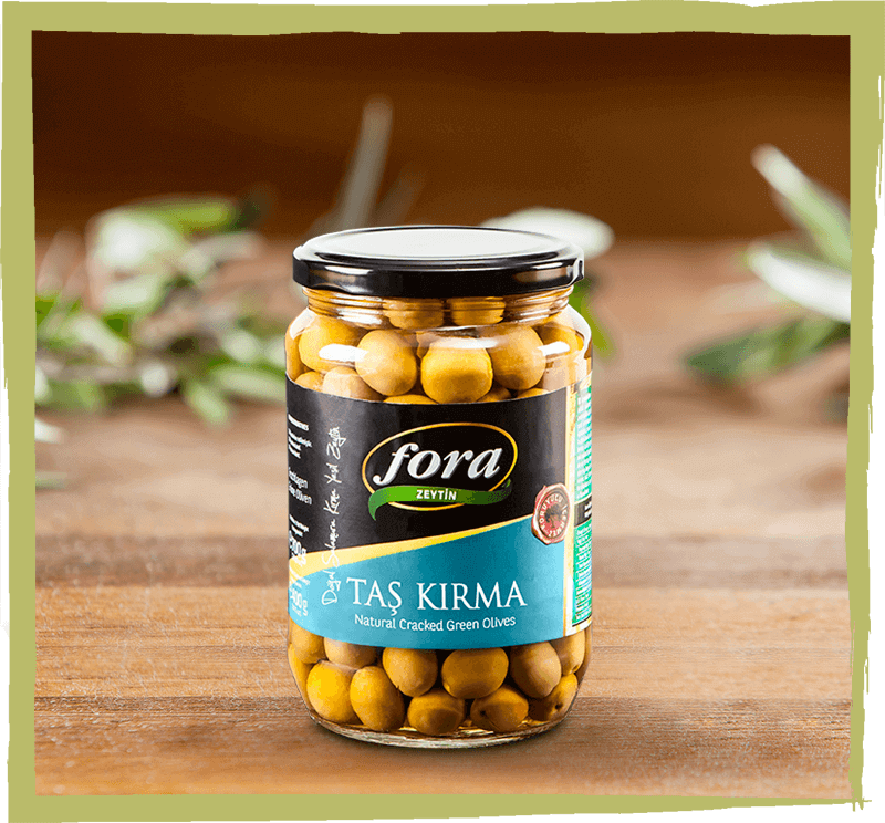 Fora Natural Cracked Green Olives - 720g(Net. 400g)
