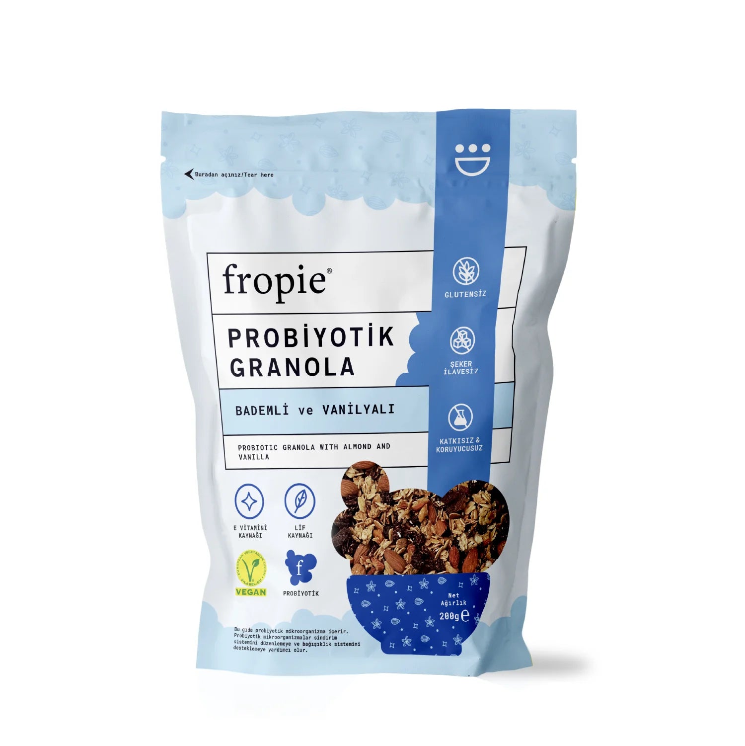 Fropie Probiotic Granola 200g with Almond & Vanilla