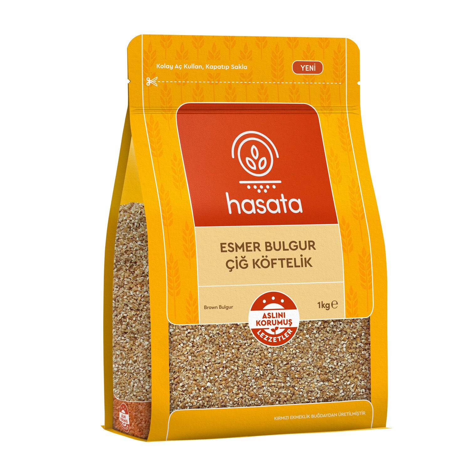 Hasata Extra Fine Brown Bulgur 1000g - Hasata Cig Koftelik Esmer Bulgur