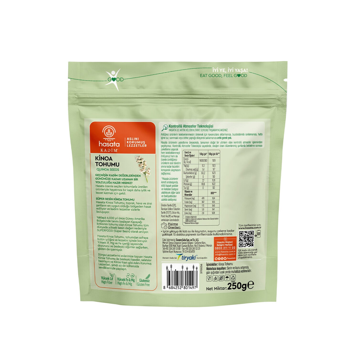 Hasata Quinoa Seeds 250g - Hasata Kinoa Tohumu