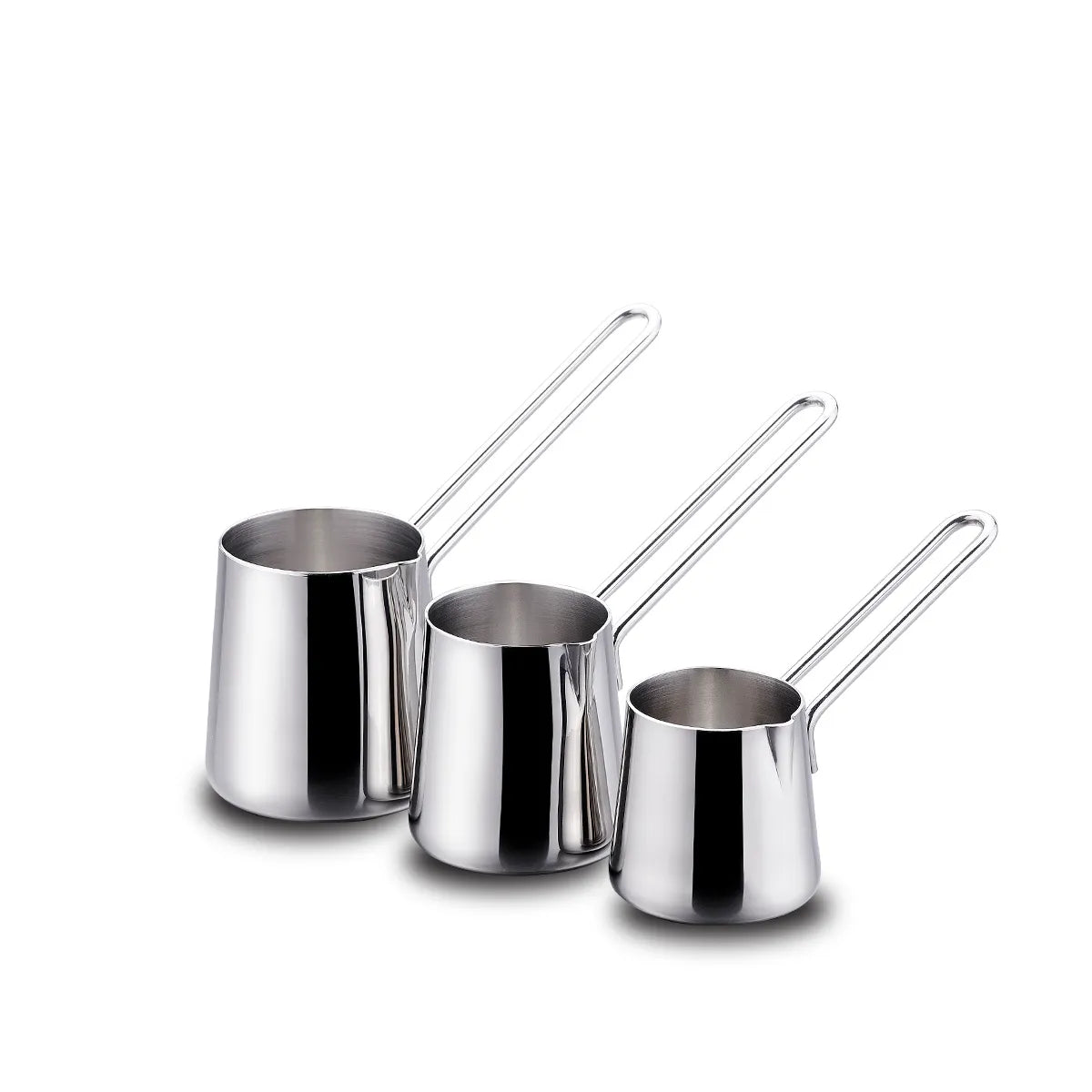 Korkmaz Perla Turkish Coffee Pot Cezve Set of 3 - Model A292