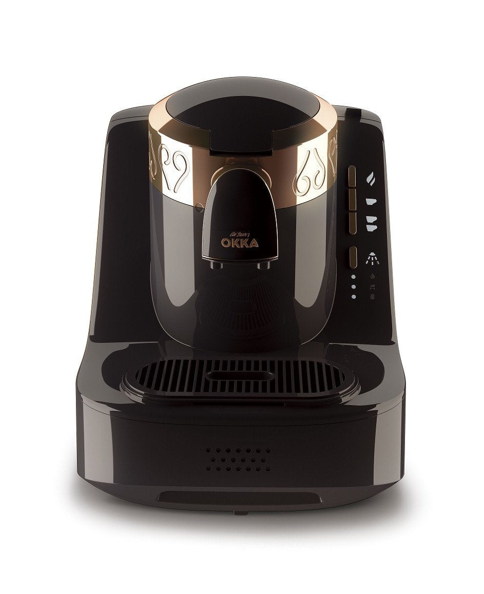 Arzum Okka Automatic Turkish Coffee Machine, 120V, Black/Gold - Okka Türk Kahvesi Makinesi
