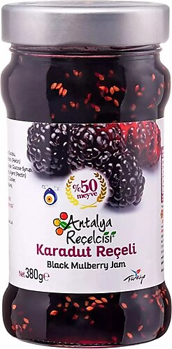 Antalya Recelcisi Black Mulberry Jam 380g - Karadut Reçeli