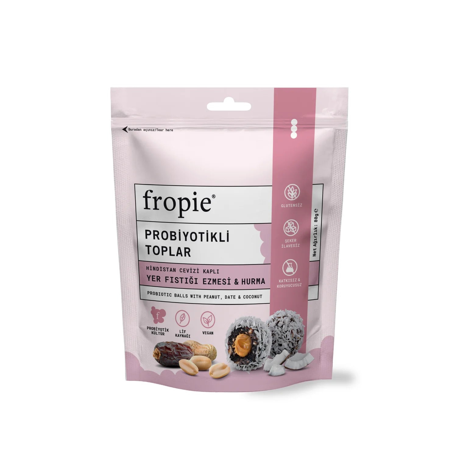 Fropie Probiotic Balls with Peanut - Date - Coconut 80g