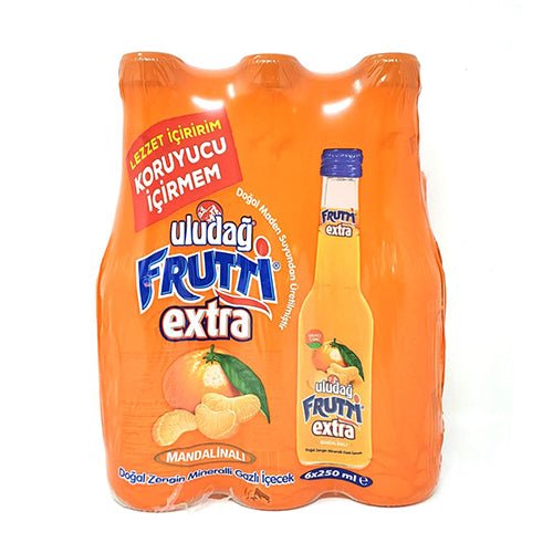 Uludağ Frutti Extra Mandarin Sparkling Natural Mineral Water – 200ml (Pack of 6)