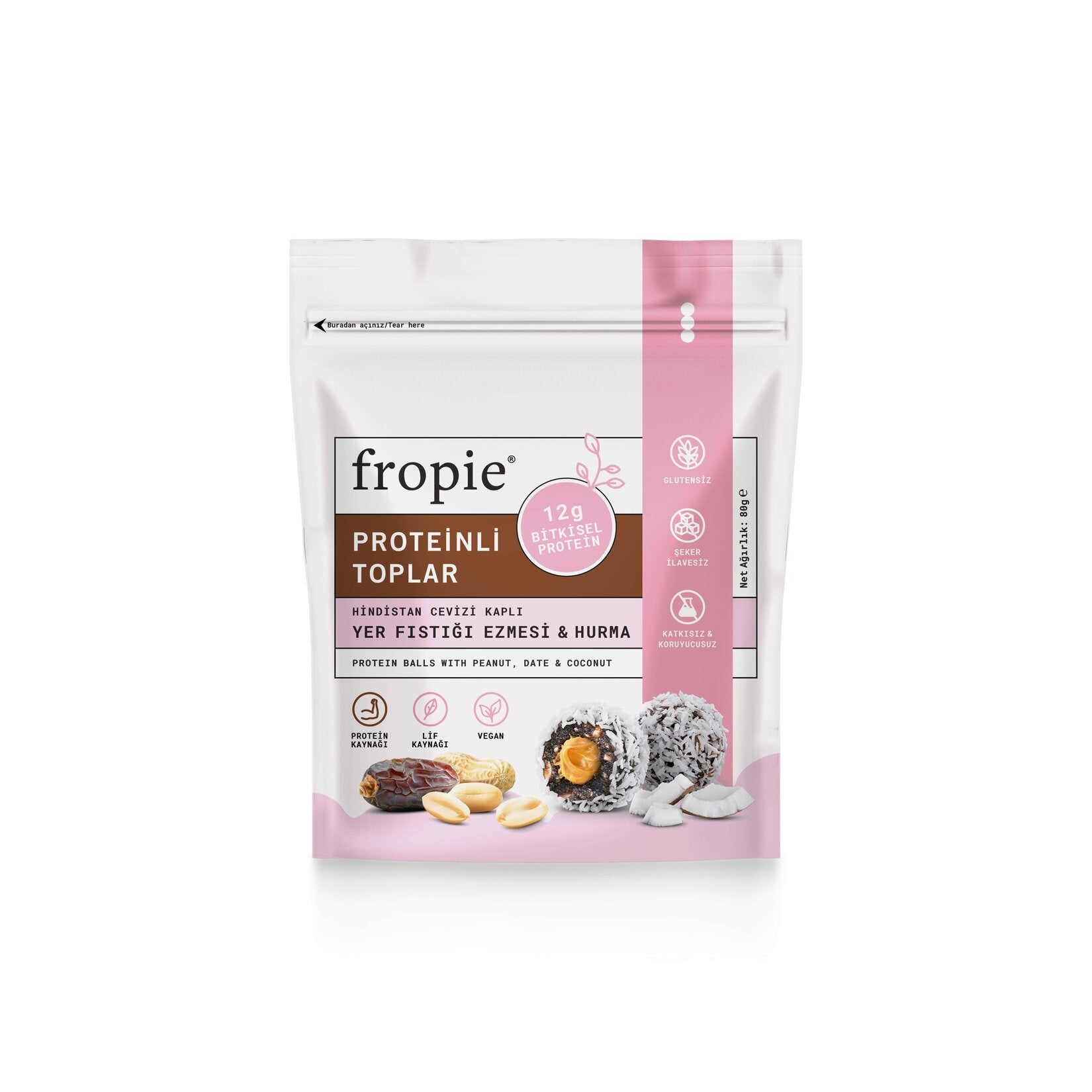 Fropie Protein Balls with Peanut - Date - Coconut 80g
