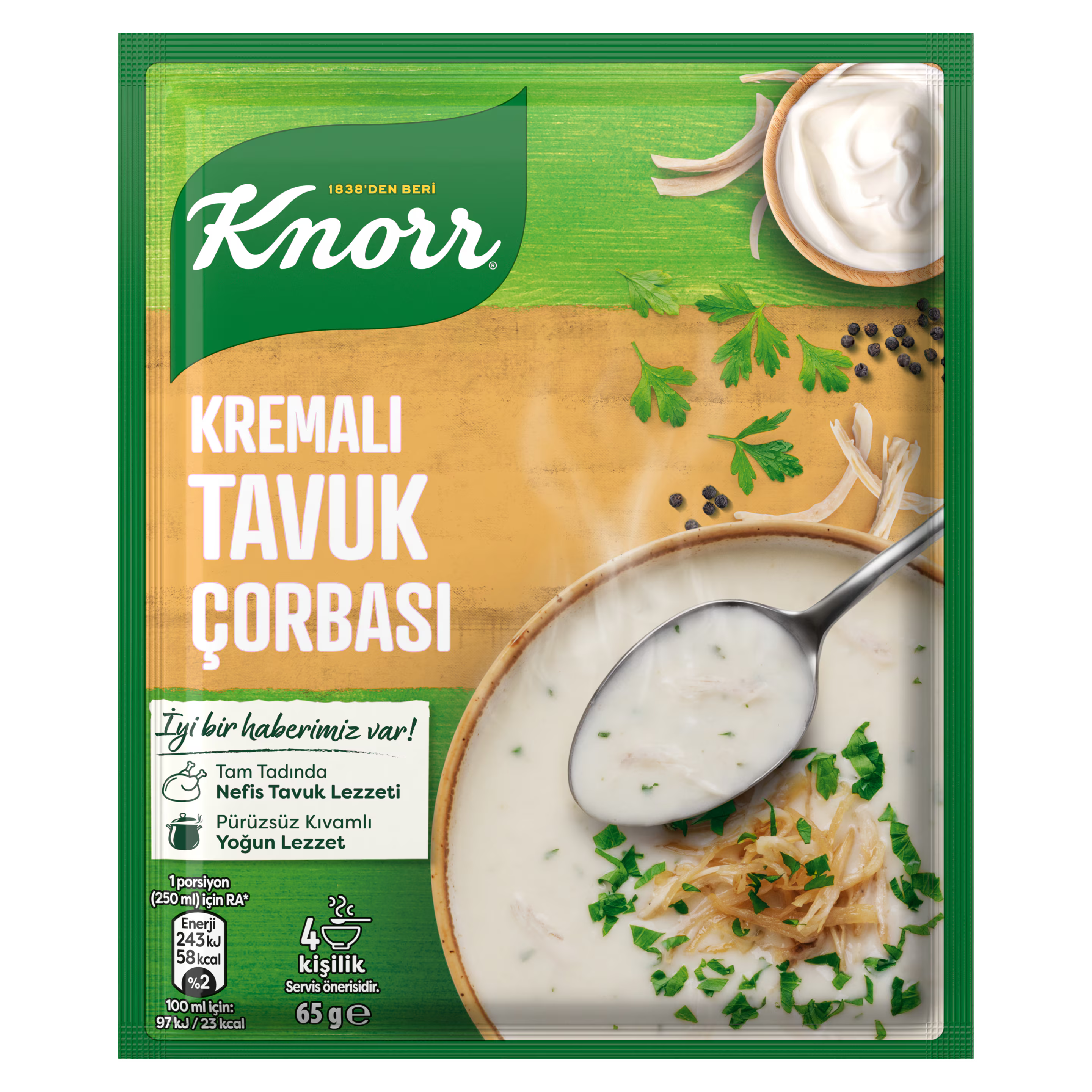 Knorr Creamy Chicken Soup 65g - Knorr Kremalı Tavuk Çorbası