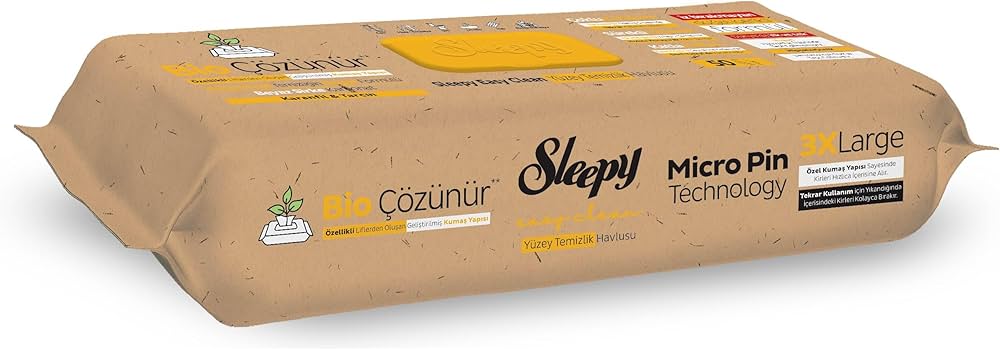 Sleepy Surface Cleaner White Vinegar Clove Cinnamon – 50 Sheets - Sleepy Bio Cozunur Yuzey Temizlik Bezi