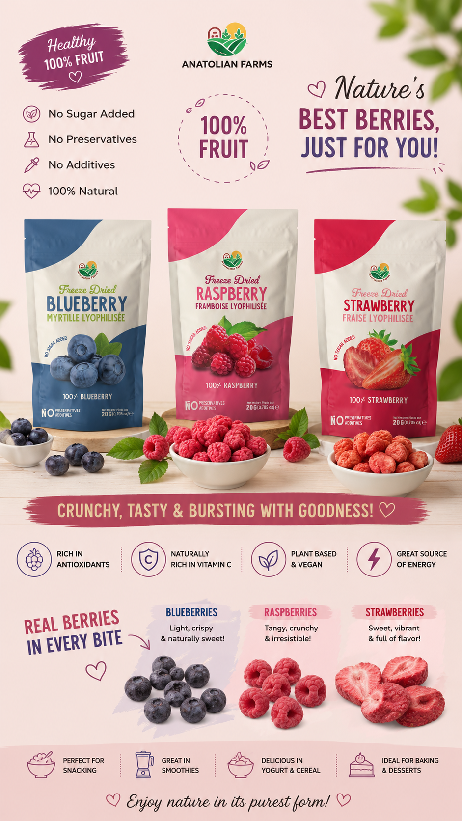 Anatolian Farms Freeze Dried Blueberry 20g