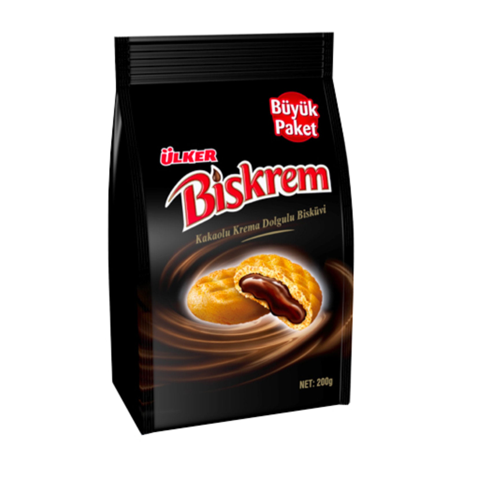 Ülker Biskrem Chocolate Filled Cookie Bag 200g