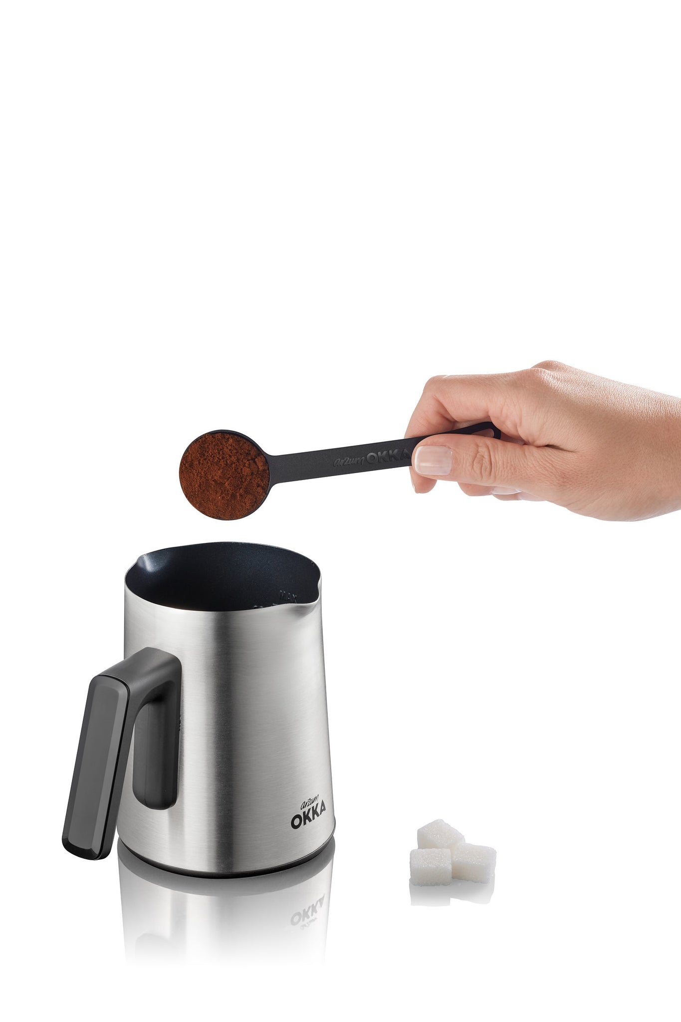 Arzum Okka Rich Automatic Turkish Coffee and Hot Beverage Maker, Velvetiser, 120V, Black/Chrome