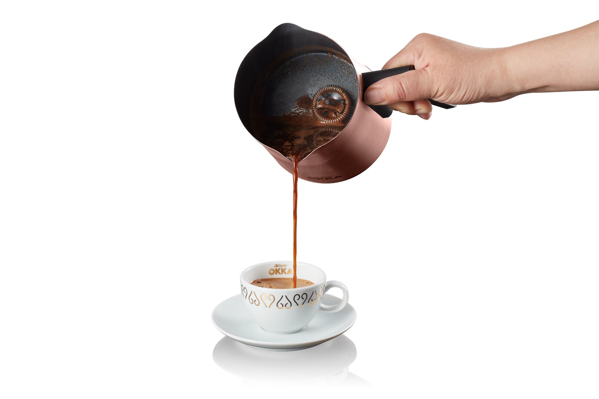 Arzum Okka Rich Automatic Turkish Coffee and Hot Beverage Maker, Velvetiser, 120V, Black/Copper