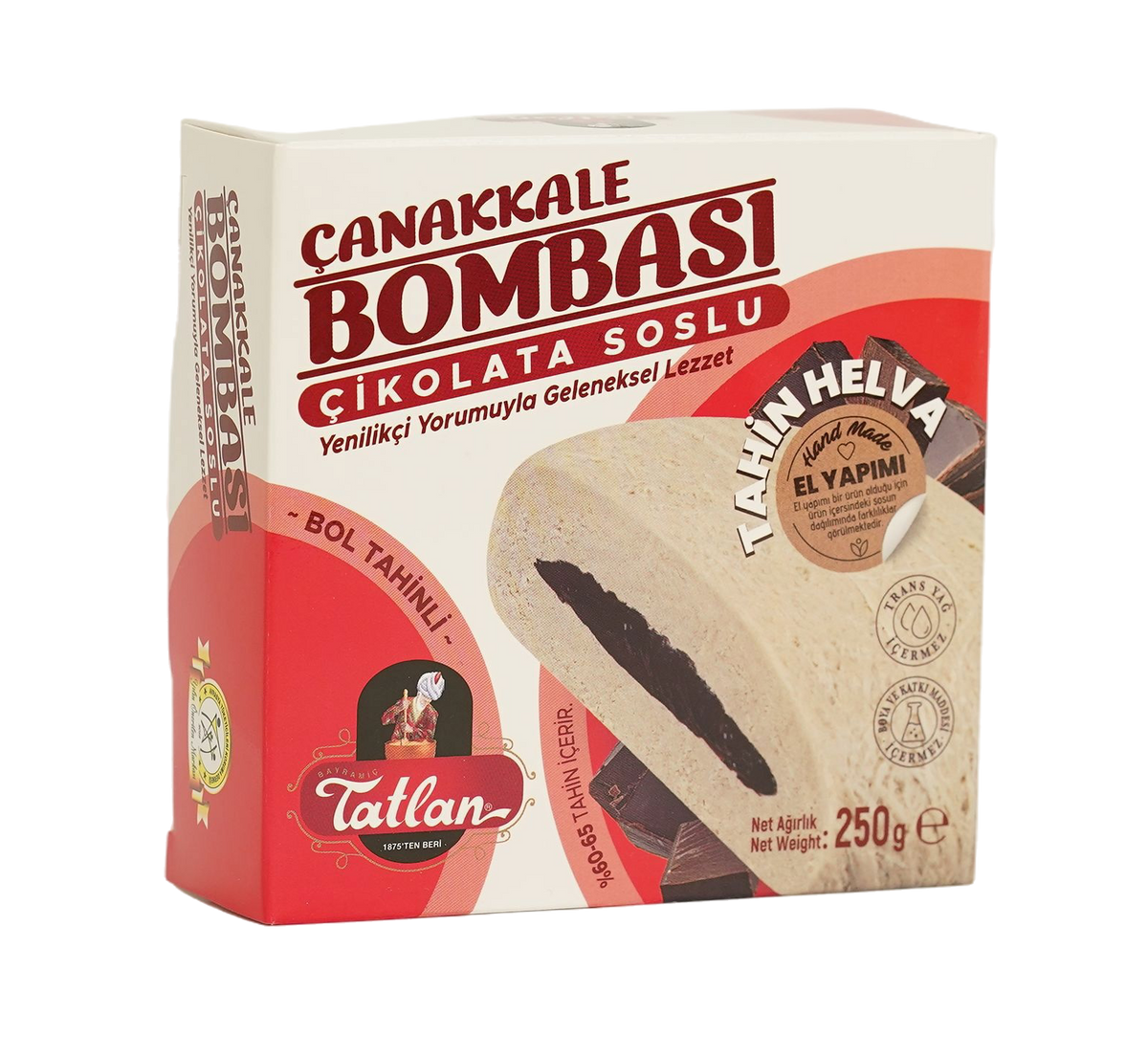 Tatlan Chocolate Filled Halva 250g - Tatlan Cikolatali Canakkale Bombasi
