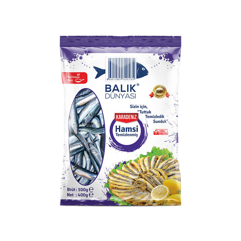 Balik Dunyasi Frozen Anchovies Gutted 400g