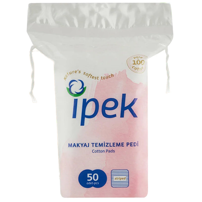 Ipek Square Cotton Pads %100 Cotton (50 Counts)