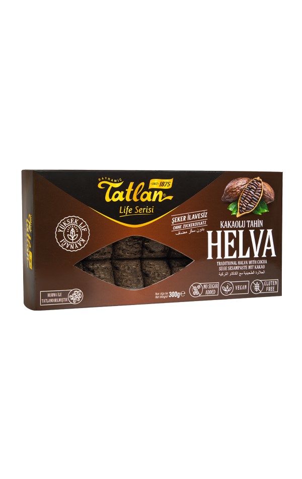 Tatlan No Sugar Added Cocoa Halva 300g - Tatlan Seker Ilavesiz Kakaolu Helva